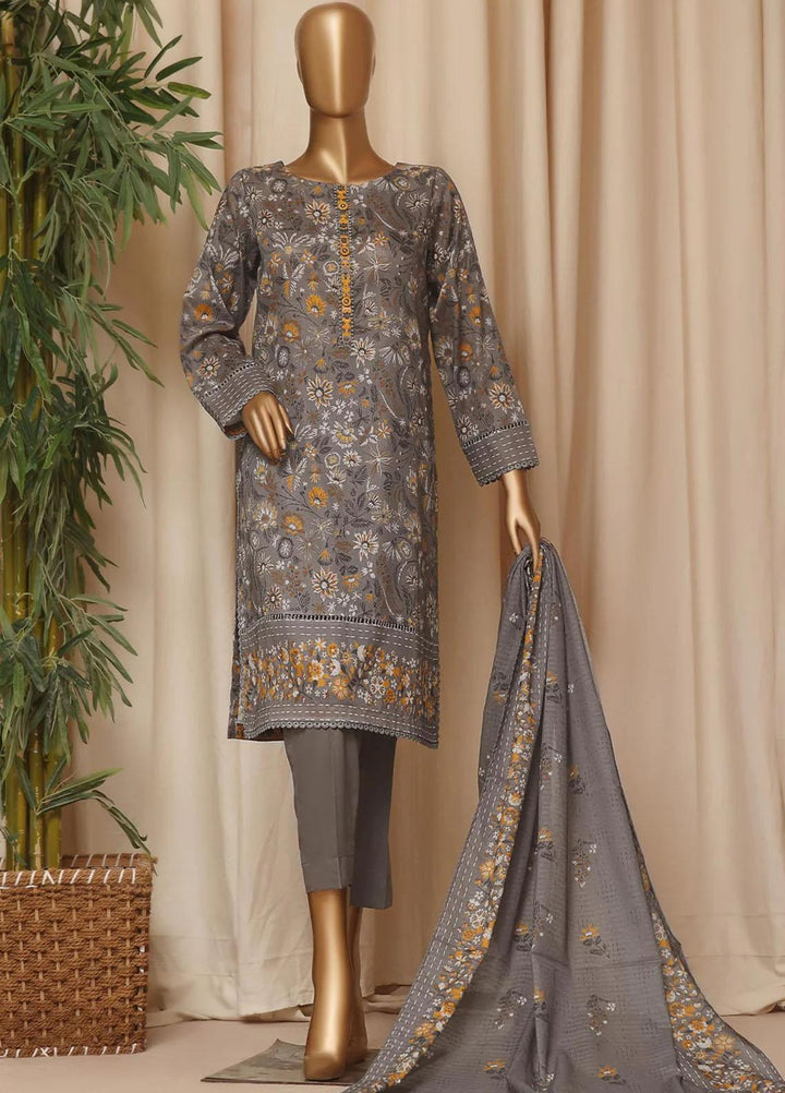 HZ Textiles Printed Lawn Suits Unstitched 3 Piece HZ23PP PPC-66 - Summer Collection