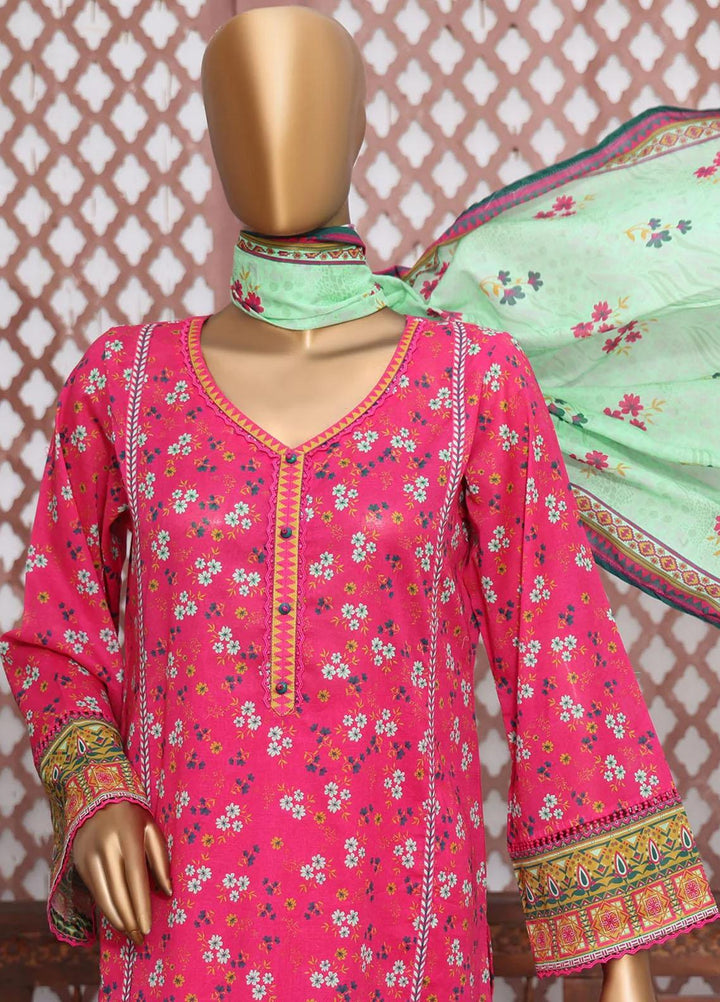 HZ Textiles Printed Lawn Suits Unstitched 3 Piece HZ23PP-V4 PPC-28 - Summer Collection