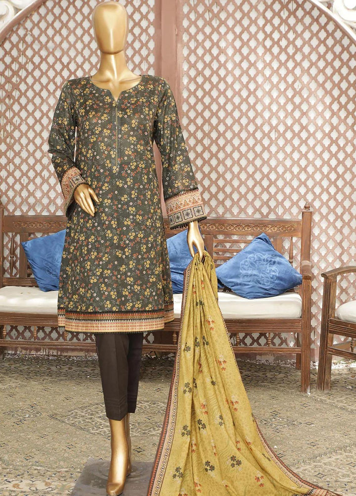 HZ Textiles Printed Lawn Suits Unstitched 3 Piece HZ23PP-V4 PPC-29 - Summer Collection