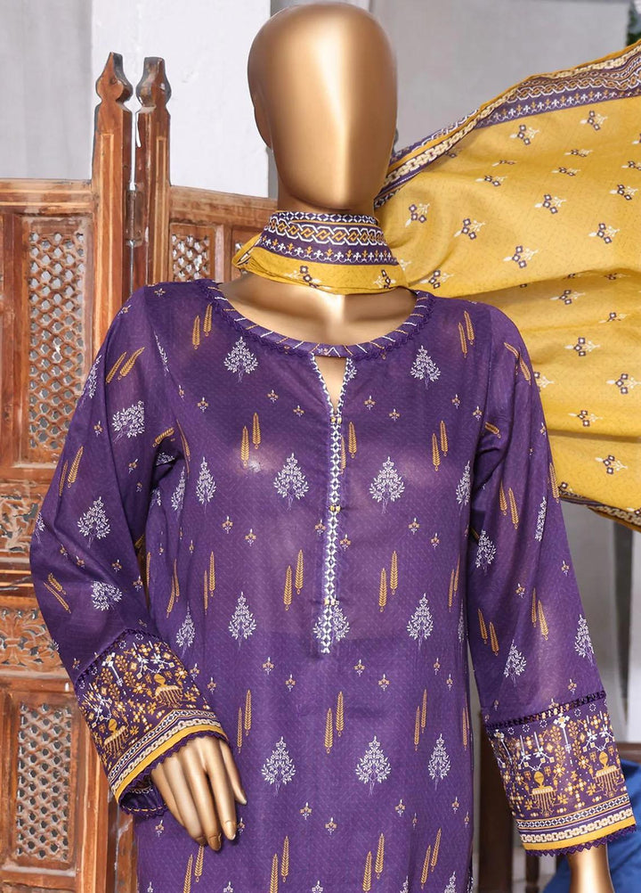 HZ Textiles Printed Lawn Suits Unstitched 3 Piece HZ23PP-V4 PPC-39 - Summer Collection