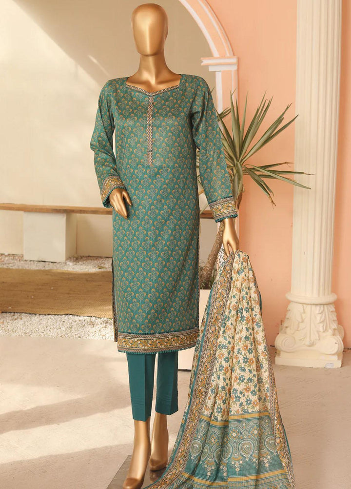 HZ Textiles Printed Lawn Suits Unstitched 3 Piece HZ23PP-V5 PPC-117 - Summer Collection