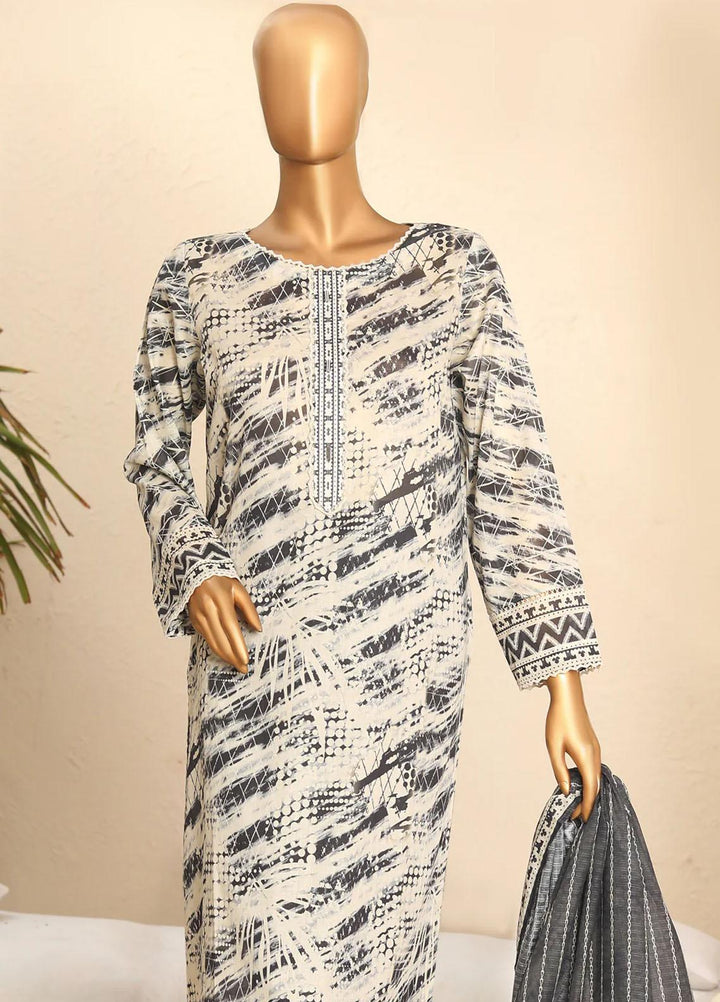 HZ Textiles Printed Lawn Suits Unstitched 3 Piece HZ23PP-V5 PPC-121 - Summer Collection