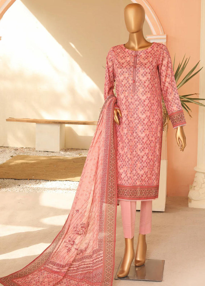 HZ Textiles Printed Lawn Suits Unstitched 3 Piece HZ23PP-V5 PPC-122 - Summer Collection