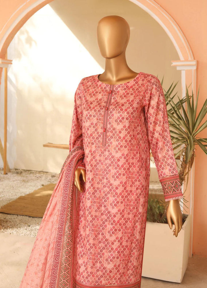 HZ Textiles Printed Lawn Suits Unstitched 3 Piece HZ23PP-V5 PPC-122 - Summer Collection