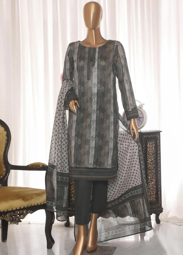 HZ Textiles Printed Lawn Suits Unstitched 3 Piece HZ23PZ PPC-28 - Summer Collection