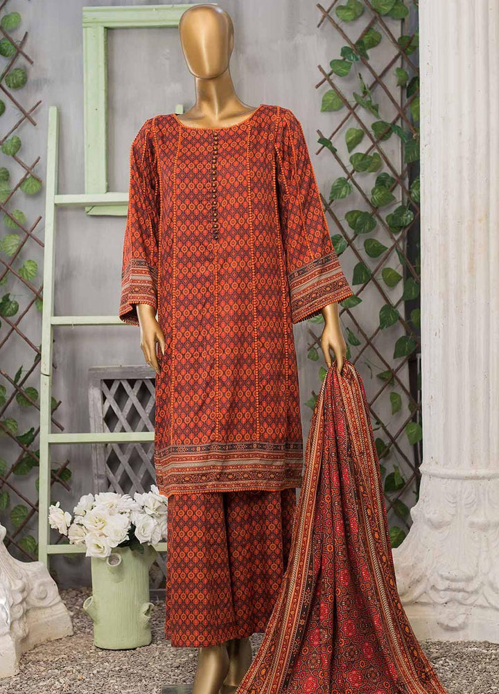 HZ Textiles Printed Viscose Suits Unstitched 3 Piece HZ22WS PSW-07 - Winter Collection