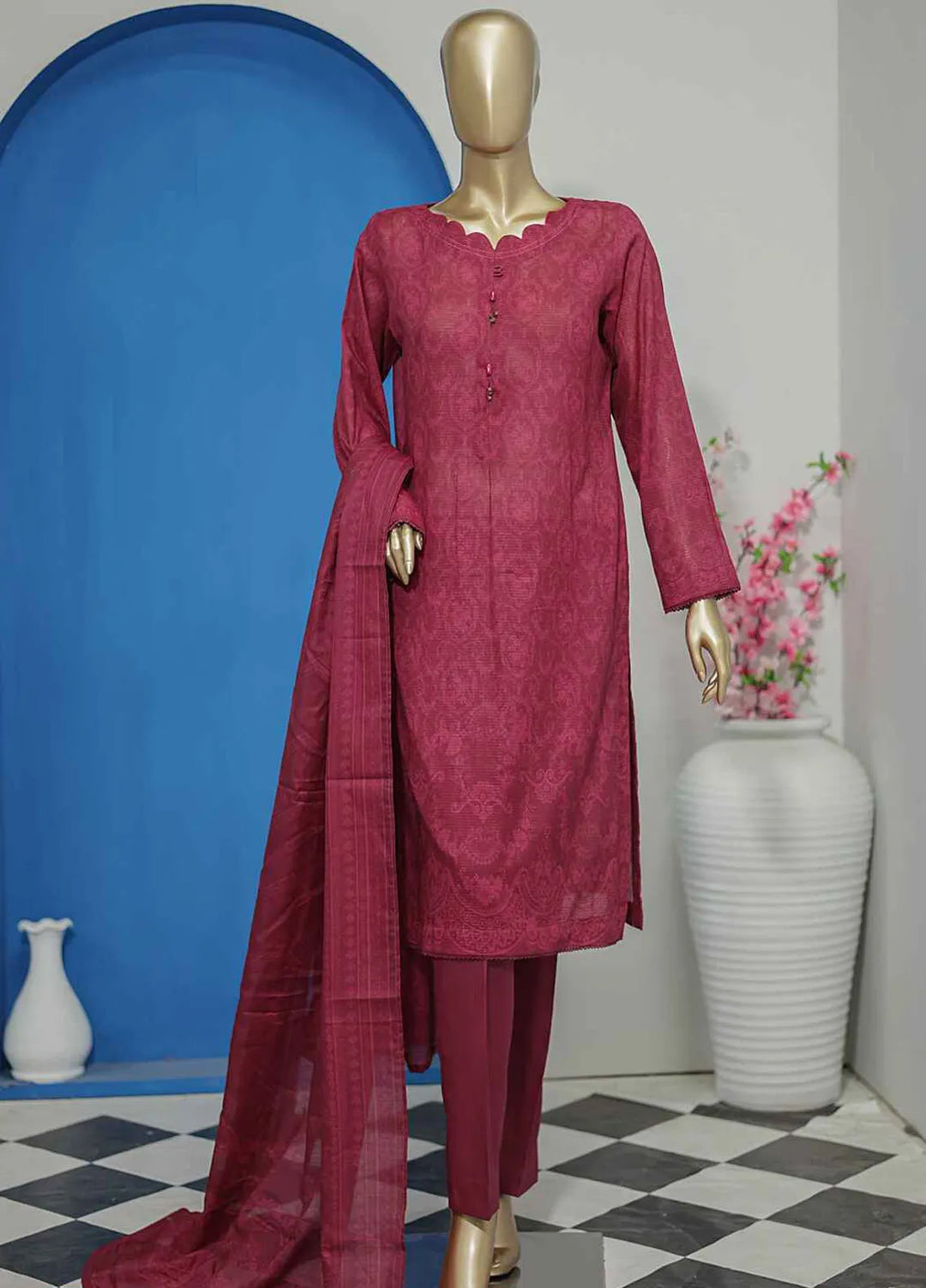 HZ Textiles Pret Printed Lawn 3 Piece Suit PNL-410