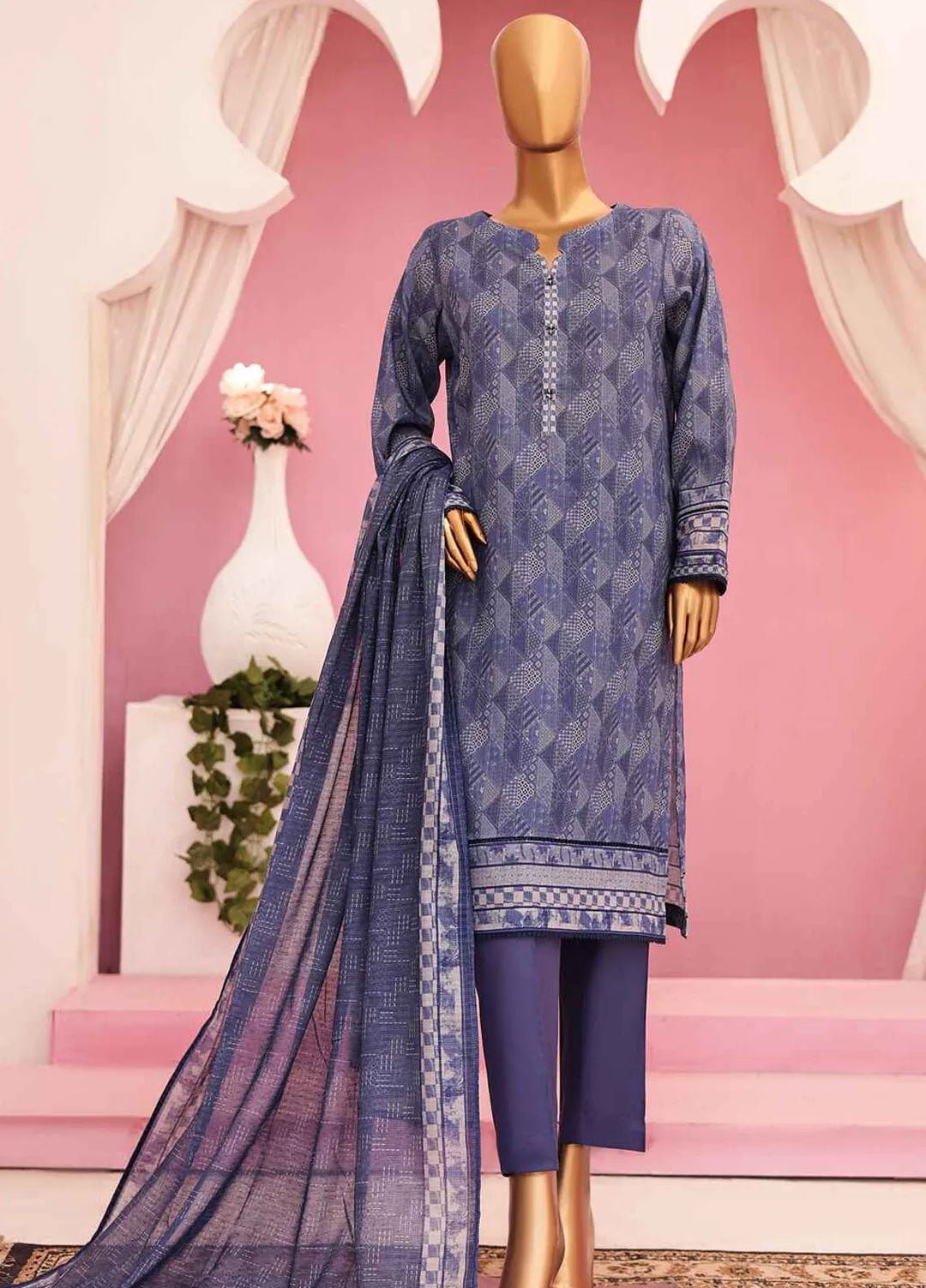 HZ Textiles Pret Printed Lawn 3 Piece Suit PSL-423