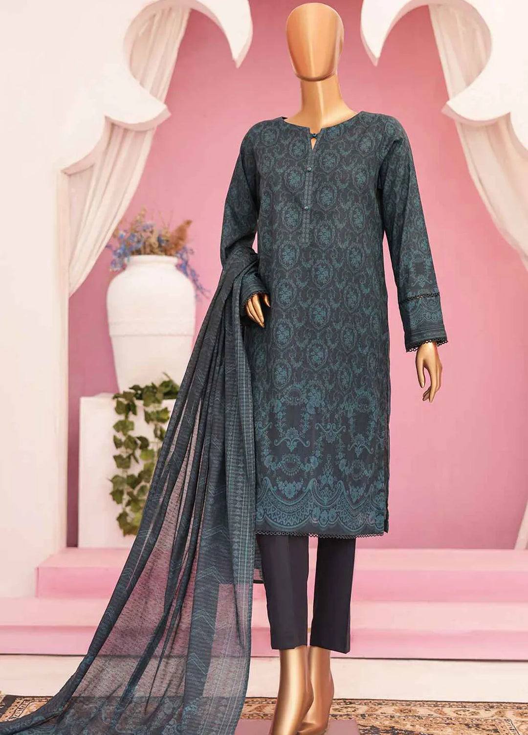 HZ Textiles Pret Printed Lawn 3 Piece Suit PSL-424