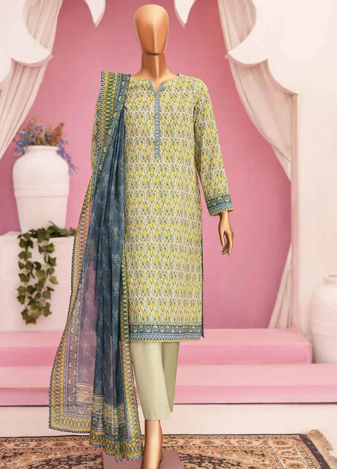 HZ Textiles Pret Printed Lawn 3 Piece Suit PSL-428