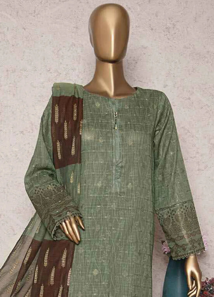 HZ Textiles Printed Jacquard Suits Unstitched 3 Piece HZ25TJ TJS-1201 - Winter Collection