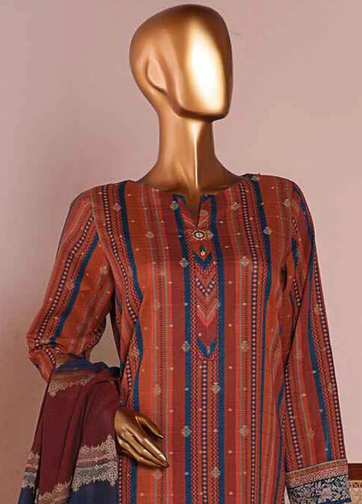 HZ Textiles Printed Jacquard Suits Unstitched 3 Piece HZ25TJ TJS-1203 - Winter Collection