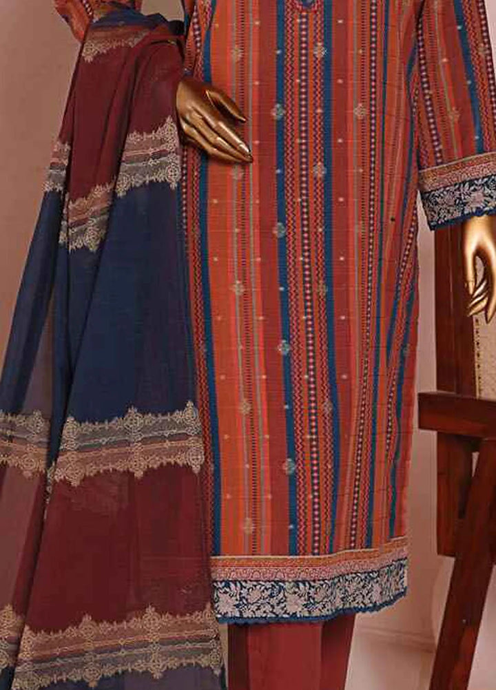 HZ Textiles Printed Jacquard Suits Unstitched 3 Piece HZ25TJ TJS-1203 - Winter Collection