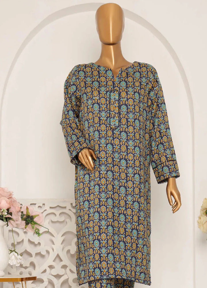HZ Textiles Printed Khaddar Suits Unstitched 2 Piece HZ25KS KSP-21B - Winter Collection