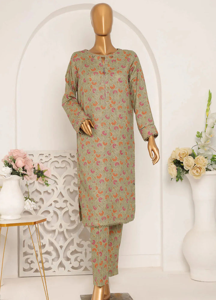 HZ Textiles Printed Khaddar Suits Unstitched 2 Piece HZ25KS KSP-23B - Winter Collection