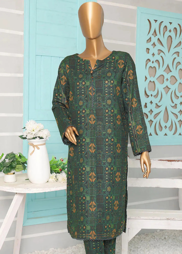 HZ Textiles Printed Khaddar Suits Unstitched 2 Piece HZ25KS KSP-24 - Winter Collection