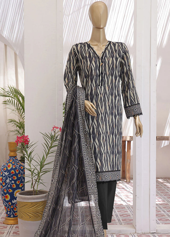HZ Textiles Printed Lawn Suits Unstitched 3 Piece HZ25P JPC-21 - Summer Collection