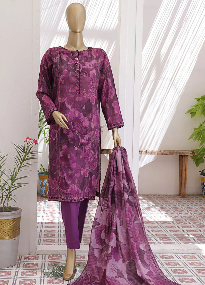 HZ Textiles Printed Lawn Suits Unstitched 3 Piece HZ25P JPC-25 - Summer Collection