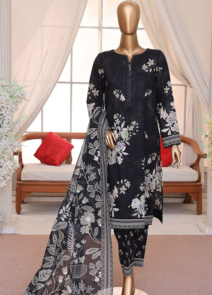 HZ Textiles Printed Lawn Suits Unstitched 3 Piece HZ25PL LP-551 - Summer Collection