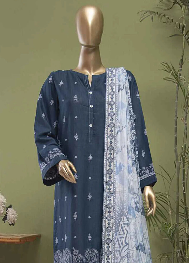 Hz Textiles Printed Lawn Suits Unstitched 3 Piece HZ25PL OPK-20 - Summer Collection