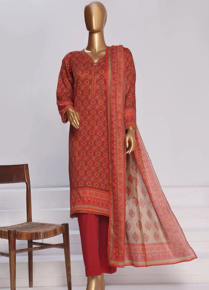 HZ Textiles Printed Lawn Suits Unstitched 3 Piece HZ25PL PPC-177 - Summer Collection