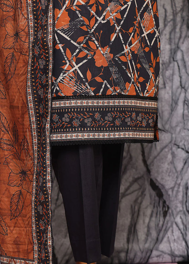 Hz Textiles Printed Lawn Suits Unstitched 3 Piece PPC-601 - Summer Collection