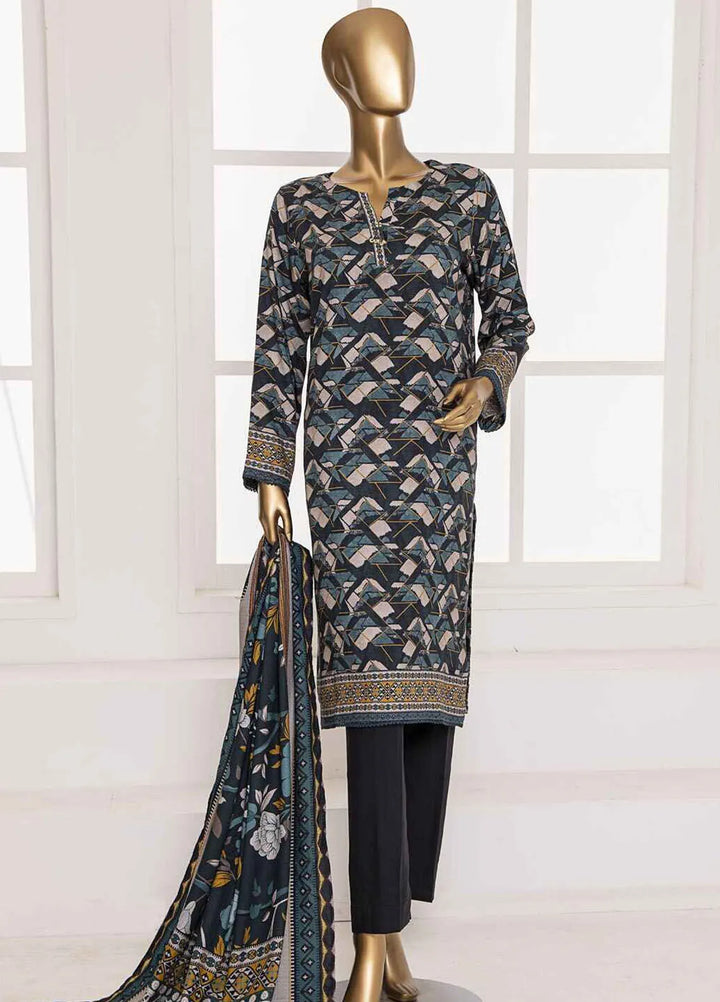 HZ Textiles Printed Linen Suits Unstitched 3 Piece HZ24SC LWS-1154 - Winter Collection
