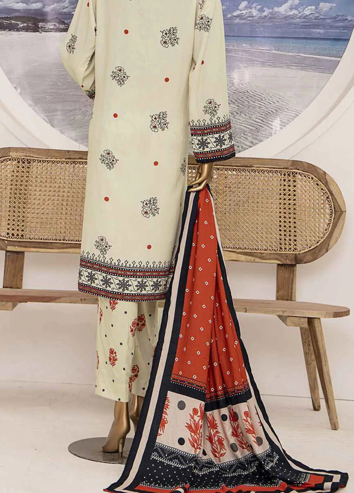 HZ Textiles Printed Linen Suits Unstitched 3 Piece HZ24SC LWS-1162 - Winter Collection