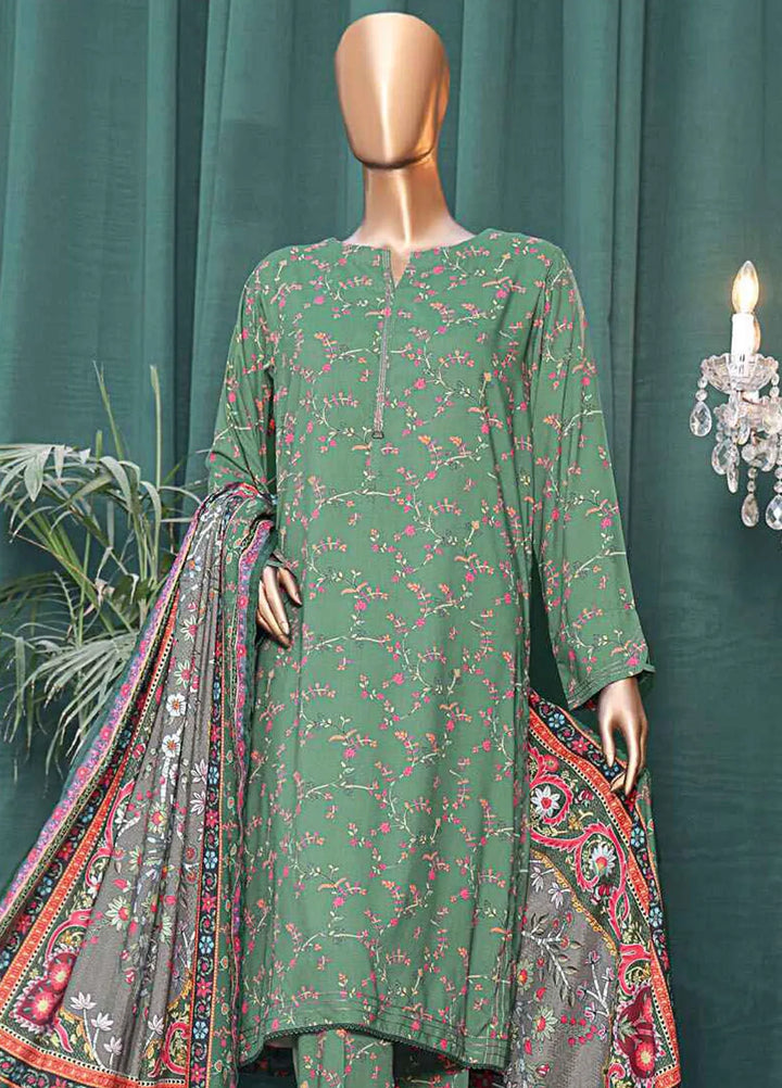 HZ Textiles Printed Linen Suits Unstitched 3 Piece HZ24WS LWS-1144 - Winter Collection
