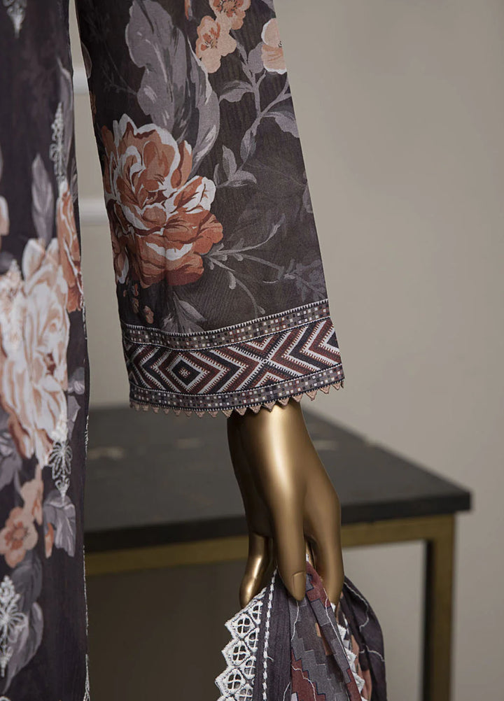 HZ Textiles Embroidered Lawn Suits Unstitched 3 Piece HZ25LE PLK-1027 - Summer Collection