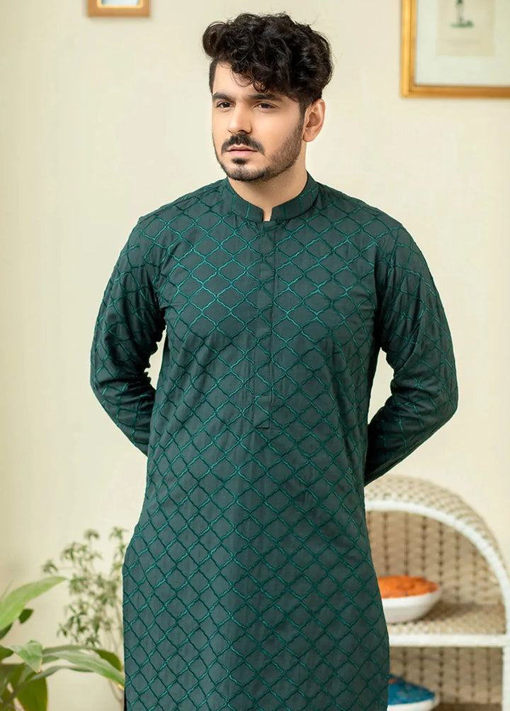 Ibtada E Ishq By Ahmad Raza Wash N Wear Embroidered Men Kurta Pajama - AR-5003