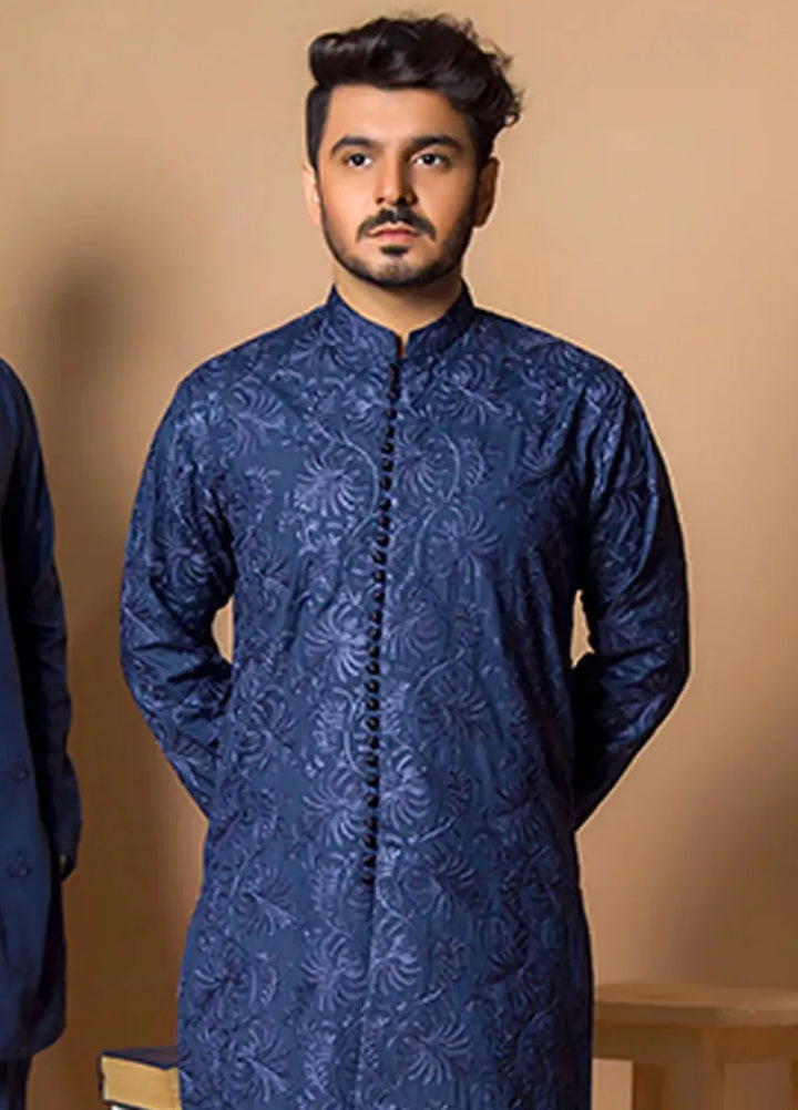 Ibtada E Ishq By Ahmad Raza Wash N Wear Embroidered Men Kurta Pajama - AR5009