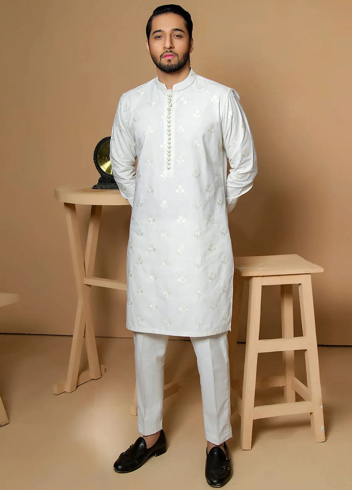 Ibtada E Ishq By Ahmad Raza Wash N Wear Embroidered Men Kurta Pajama - AR-5014