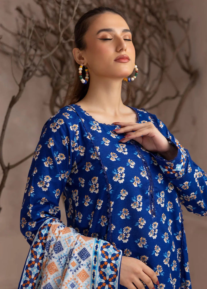 Identic By Regalia Printed Khaddar Suit Unstitched 3 Piece RGT24I4 D-02 - Winter Collection