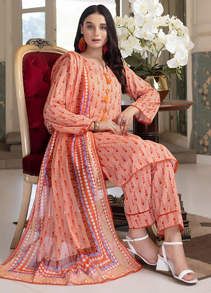 Identic Separates By Regalia Textiles Printed Cotton Suits Unstitched 3 Piece RGT23ISC ISPC-1 - Mid Summer Collection
