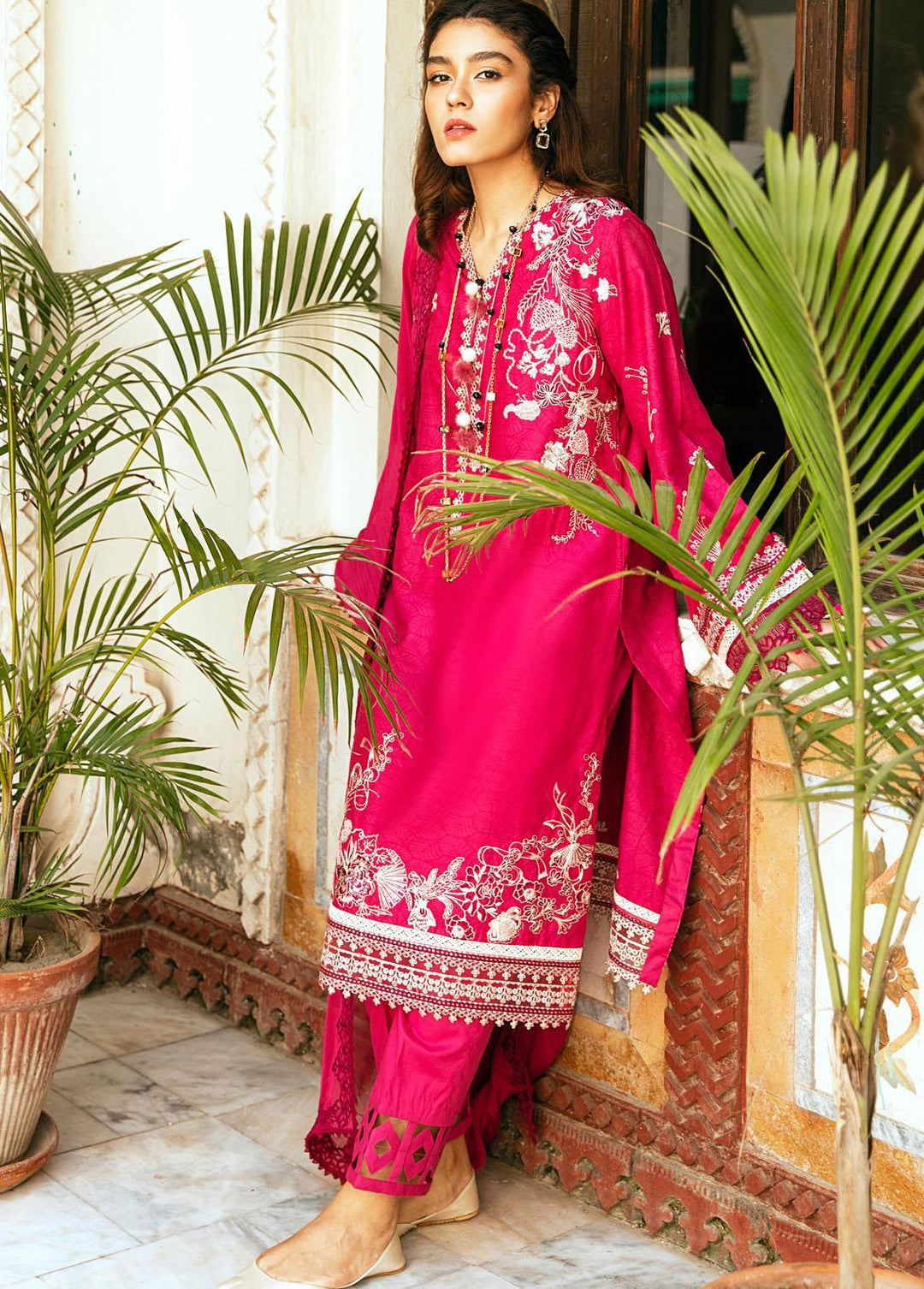 ILAHA Pret Luxury Cambric 3 Piece ILH21W Firoozeh