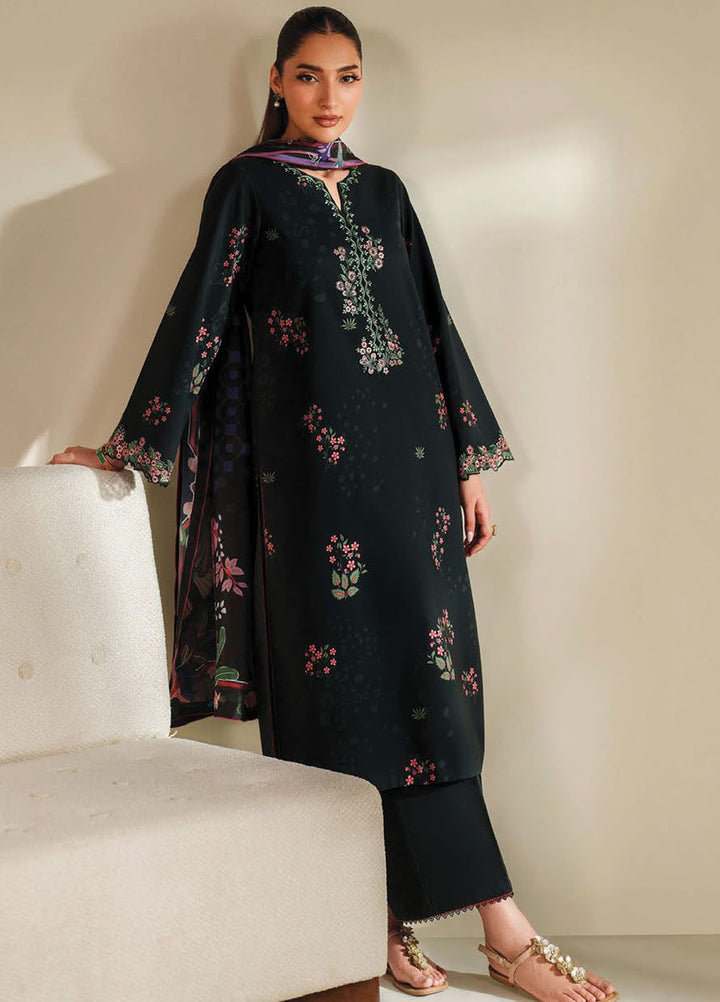 Ilara by Seran Embroidered Cambric Suits Unstitched 3 Piece SN25IC D-05 Noirea - Summer Collection