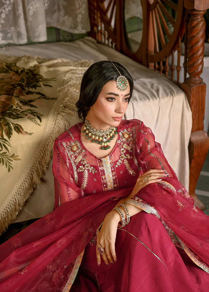 Imran Ramzan Embroidered Organza Suits Unstitched 3 Piece IR24R Roheen - Formals Collection