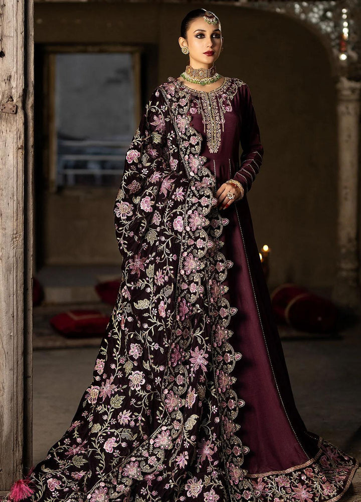 Imrozia Premium Embroidered Velvet Shawl I.S.S-08 - Women Shawls