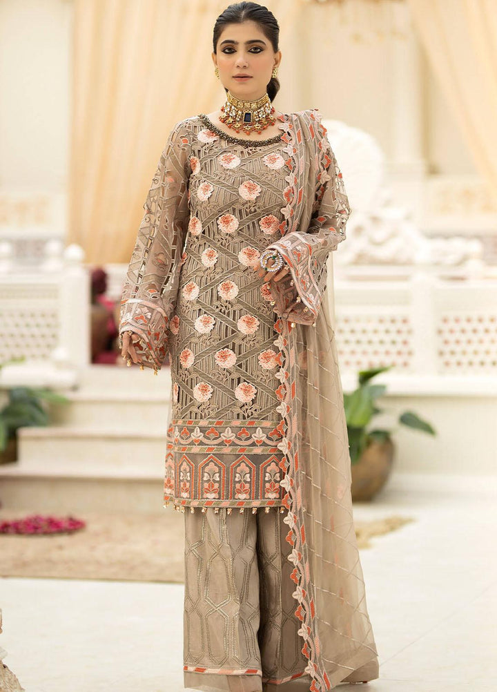 Imrozia Premium Embroidered Organza Suits Unstitched 3 Piece IMP23FL L-265 Aubade - Luxury Collection