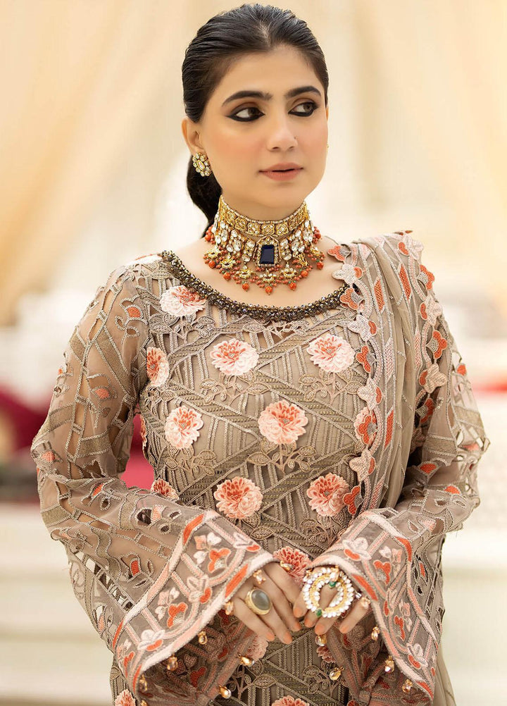 Imrozia Premium Embroidered Organza Suits Unstitched 3 Piece IMP23FL L-265 Aubade - Luxury Collection