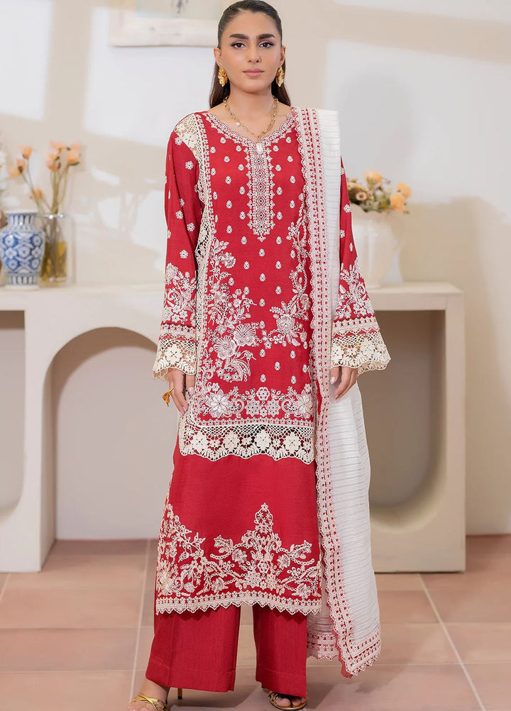 Imrozia Premium Pret Embroidered Lawn 3 Piece Suit IP-137 Mahrosh