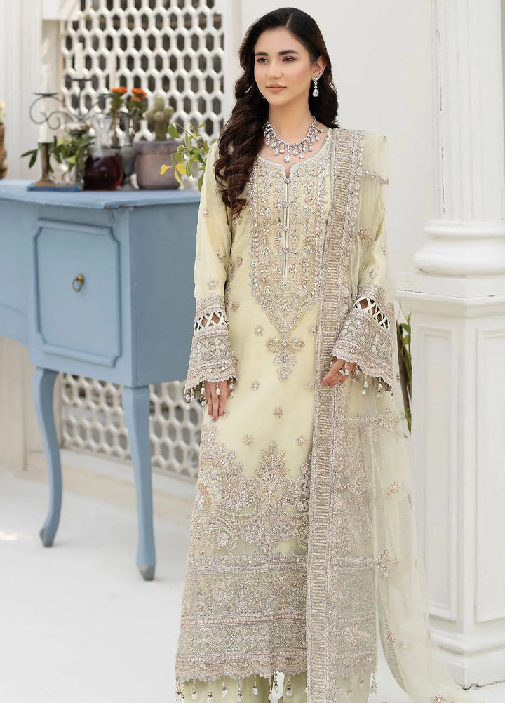 Imrozia Premium Pret Embroidered Net 4 Piece Suit IP 46 Dastoor