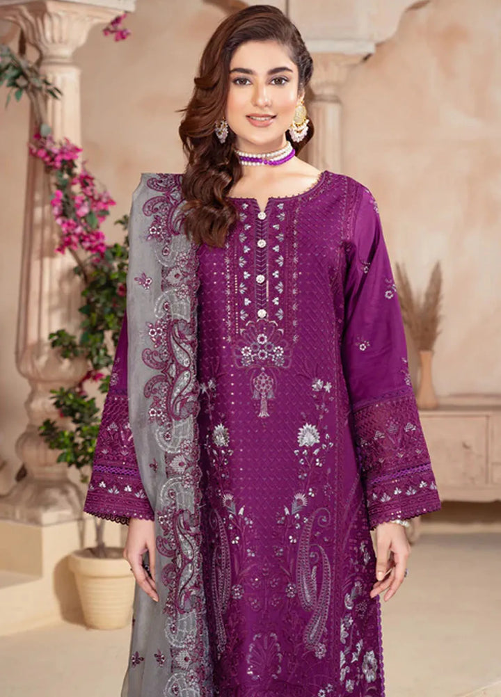 Imrozia Premium Pret Embroidered Viscose Silk 3 Piece Suit IP-114 Mahika