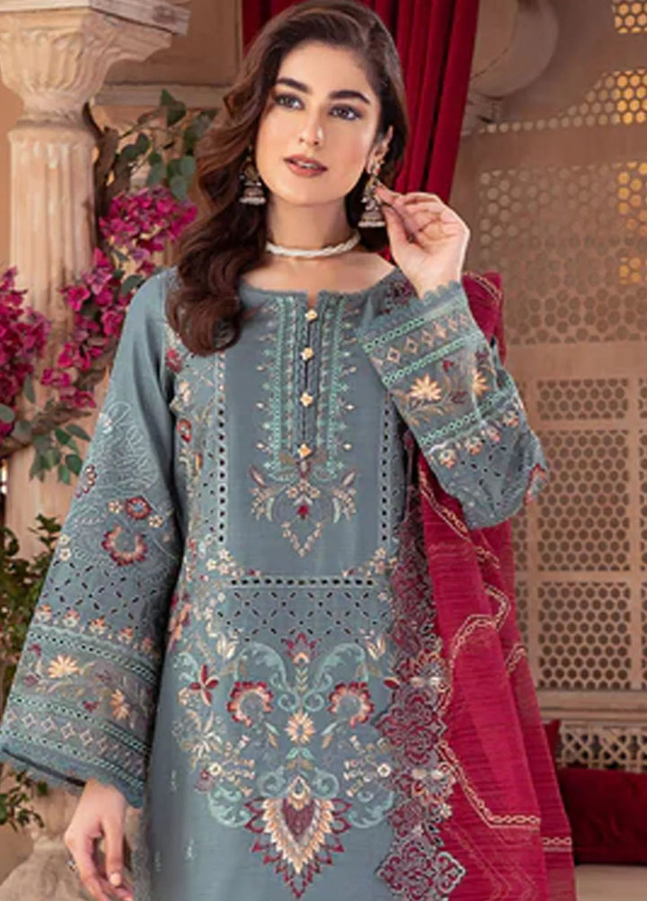 Imrozia Premium Pret Embroidered Viscose Silk 3 Piece Suit IP-121 Amaya