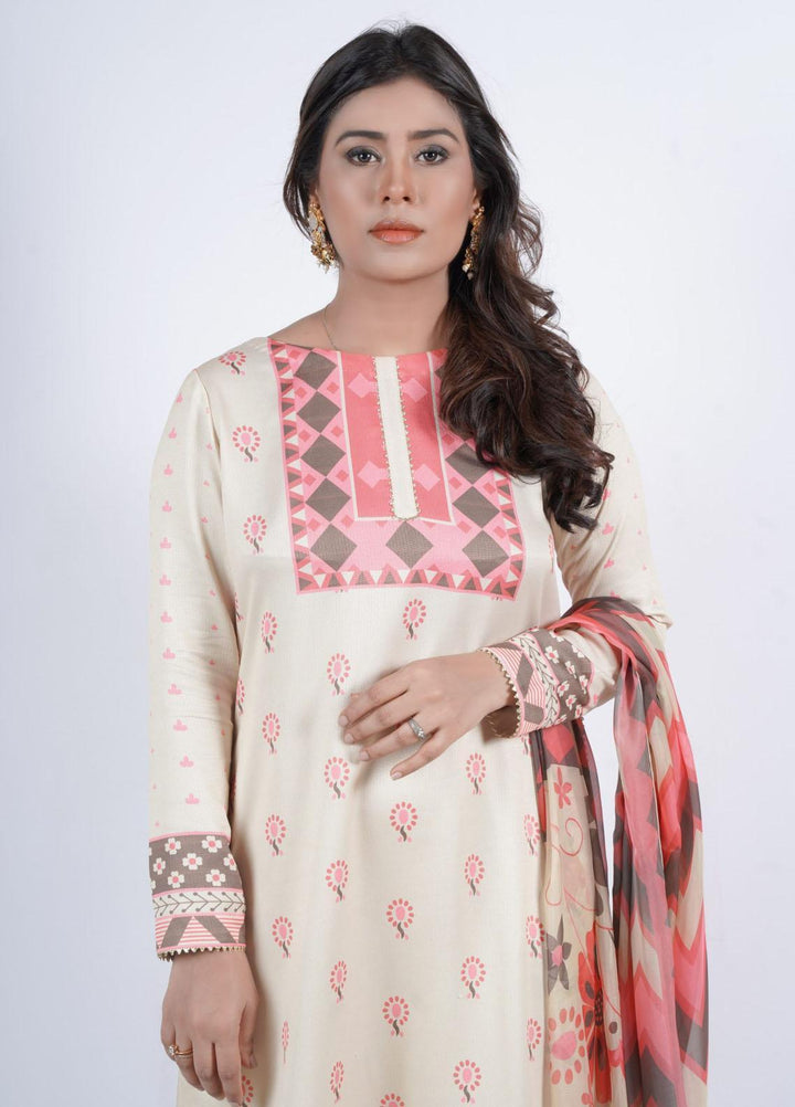 Vibgyor Fashion Pret Formal Corduroy 3 Piece Suit D9-C2-23S DAISY SKIN