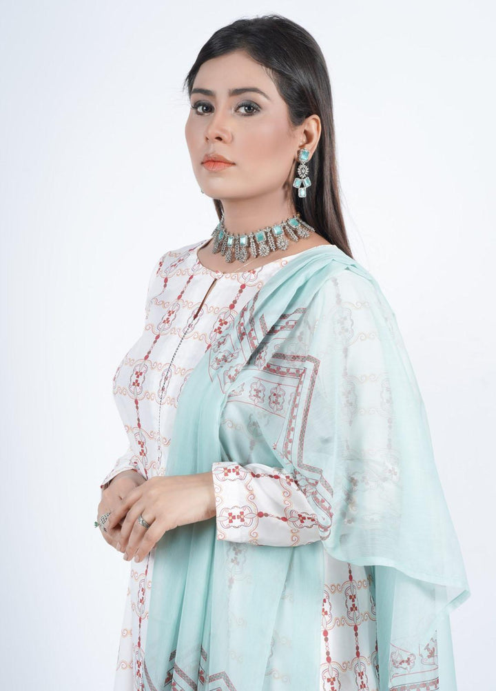 Vibgyor Fashion Pret Formal Silk 3 Piece Suit D1-C1-23S SYMPHONIE OFF-WHITE