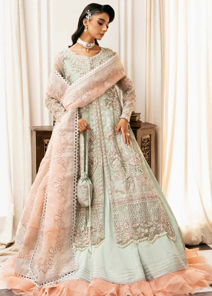 Inayat By Ajr Embroidered Organza Suit Unstitched 3 Piece AJR24IWD-02 Teel Tale - Formal Collection