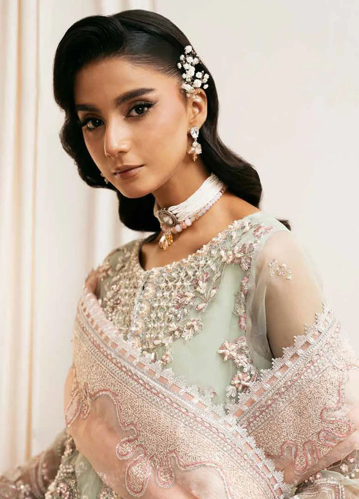Inayat By Ajr Embroidered Organza Suit Unstitched 3 Piece AJR24IWD-02 Teel Tale - Formal Collection