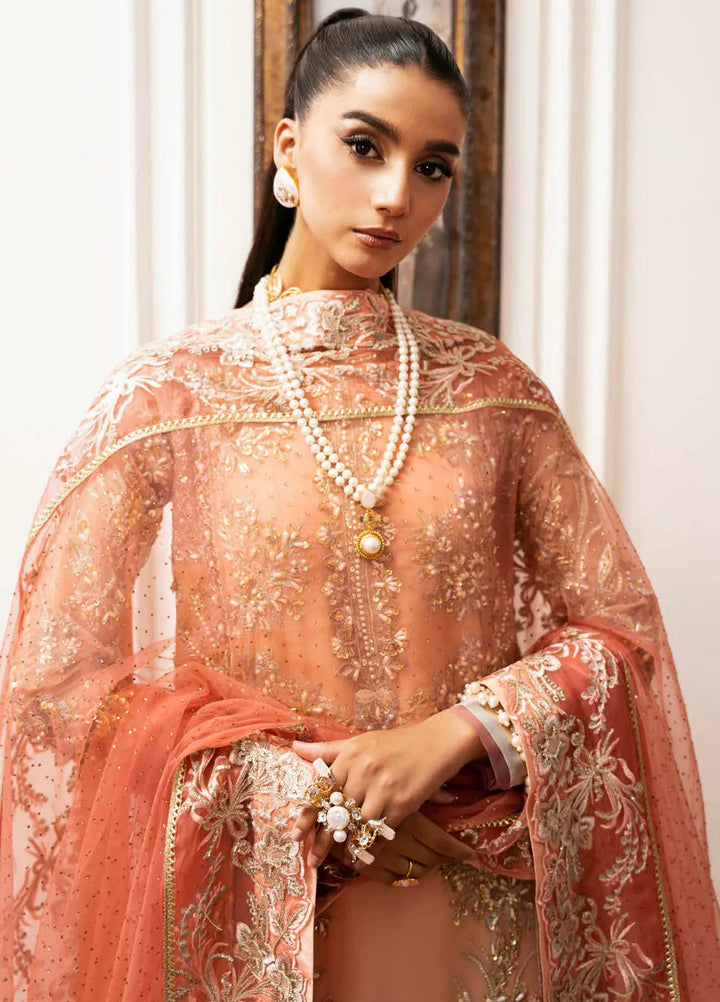 Inayat By Ajr Embroidered Organza Suit Unstitched 3 Piece AJR24IWD-03 Sun Kissed - Formal Collection